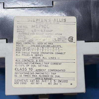 New | in-Stock Siemens 3VE1052KU00 Misc Electrical & Power Parts Indiana US | J&J Industrial Supply #1280980