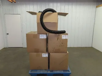 Flexaust Flx-Thane 2.5"x 50' Urethane Wire Flex Hose Air Dust Fume Vacuum Black