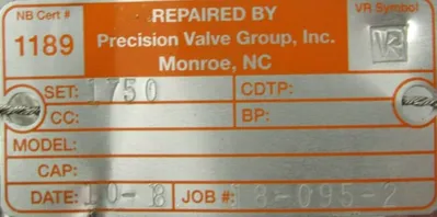 REFURBISHED DRESSER CONSOLIDATED 1719B4-S-X1-I25 SAFETY VALVE 1750PSI SIZE 1.5-1