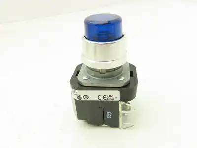 Allen Bradley 800T-PB16B Illuminated Push Button Momentary Blue 120VAC 30mm