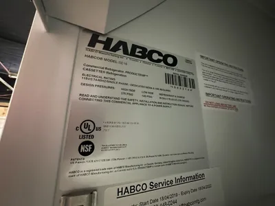 174-0218 Habco SE-18 Single Glass Door Self Contained Cooler