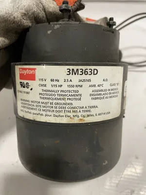 Dayton 3M363D HVAC Electric Motor 115V 1/15HP 1550RPM
