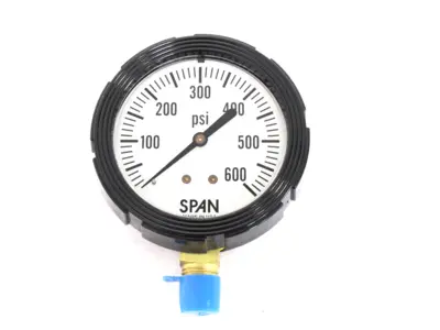 NEW SPAN LFS-210-600-G-KEMX GAUGE 0-600PSI 5NMY5 LFS210600GKEMX