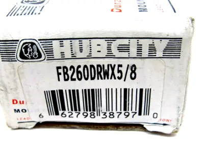 NEW DURLINE HUB CITY FB260DRWX5/8 FLANGE BOX FB260DRWX58