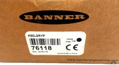 NEW BANNER ENGINEERING K50LGRYP INDICATOR LIGHT 76118