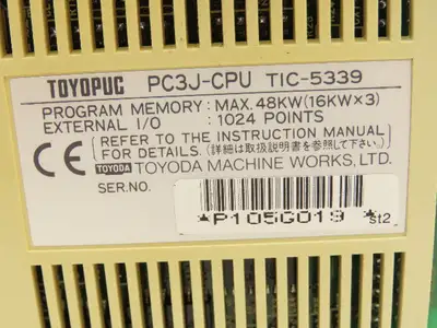 Toyoda Machine Works Toyopuc PLC Chassis Rack CPU Processor I/O Module *Read