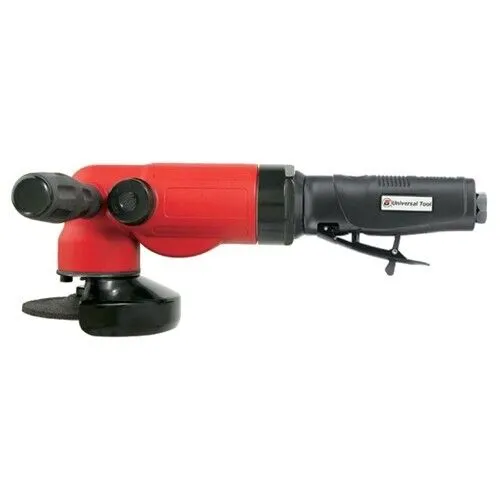 Universal Tool 4" Heavy Duty Pneumatic Angle Grinder 1/4" NPT 3/8-24" Spindle