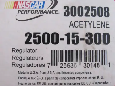 NEW HARRIS 2500-15-300 ACETYLENE REGULATOR 3002508 250015300 5KZ66