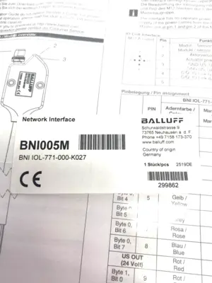New | in-Stock Balluff Universal IO-Link Interface, A-Coded, BNI IOL-771-000-K027 PLC Processors Michigan US | Maverick Industrial Sales #1389832