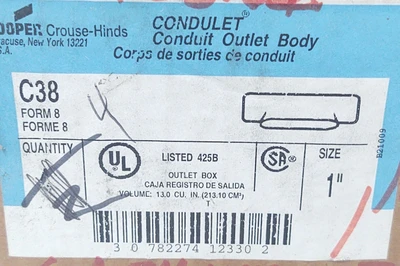 NEW Eaton Crouse-Hinds C38