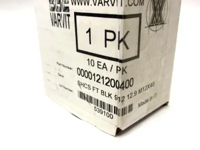 New | in-Stock SBE VARVIT SOCKET HEAD CAP SCREW SHCS FT BLK M20X40 Nuts & Screws | Maverick Industrial Sales #1105964