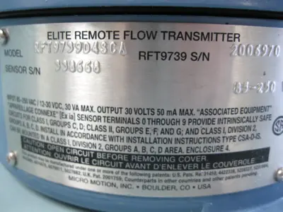 USED Micro Motion RFT9739 D4SCA