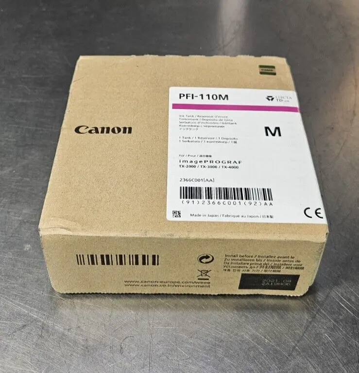 Canon PFI-110M 160ml Magenta Ink Tank (BIN642)