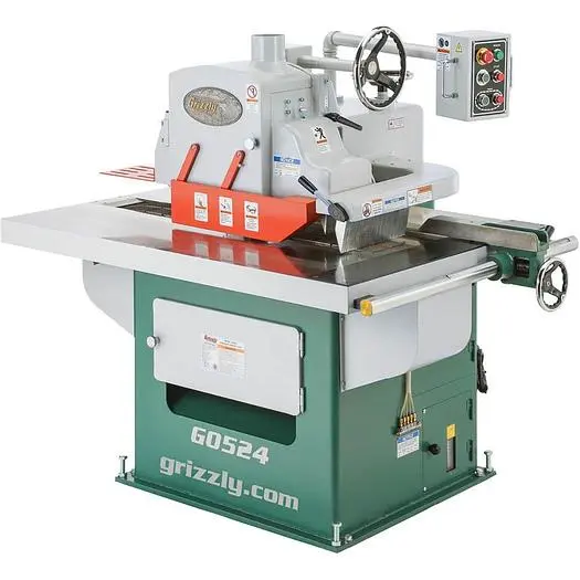 Grizzly G0524 - 15 HP 3-Phase Straight Line Rip Saw