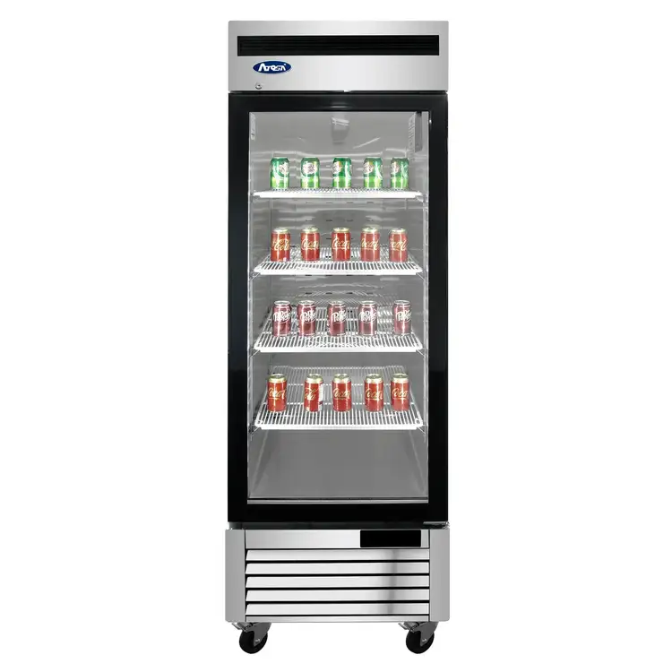 New | in-Stock Atosa New Atosa MCF8701GRL Bottom Mount (1) Glass Door Freezer - Left-Hinged Display Freezers Illinois US | Falcon Restaurant Supply #1375458