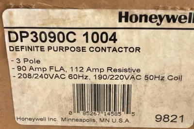NEW HONEYWELL DP3090C 1004 DEFINITE PURPOSE CONTACTOR