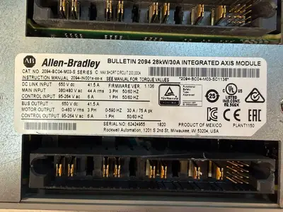 Allen Bradley 2094-BC04-M03-S /C Bulletin 2094 28kW/30A Axis Mod (1.5.4)