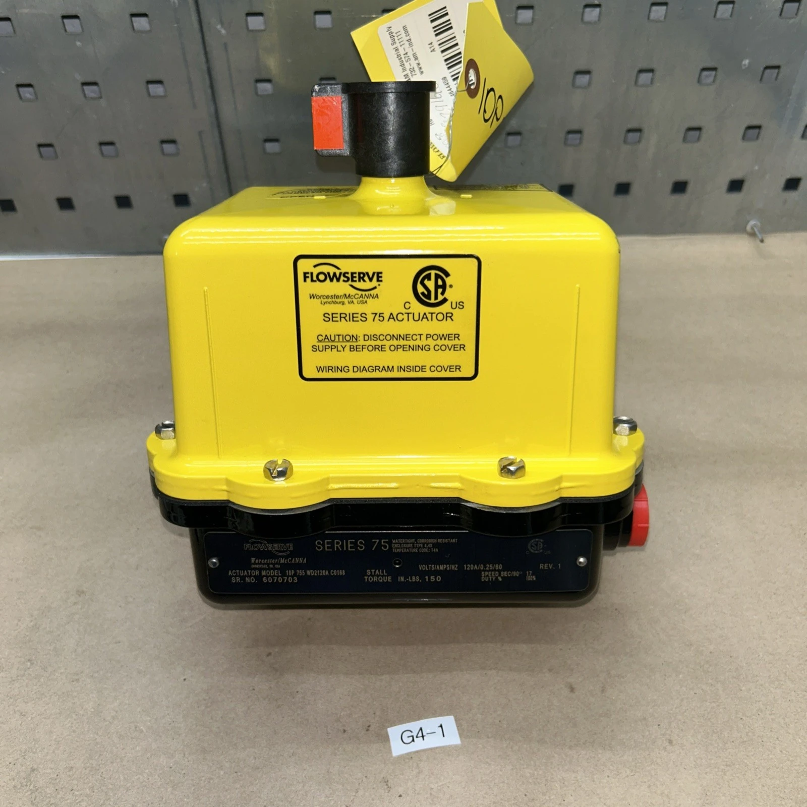 Flowserve Series 75 10P755WD2120A C0168 Actuator NNB Or Manual + Warranty