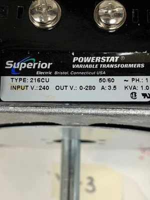 NEW SUPERIOR ELECTRIC 216CU