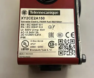 Used TELEMECANIQUE XY2CE2A150 Miscellaneous Equipment (Electrical & Power) Ohio US | Surplus Asset Holdings #1237270