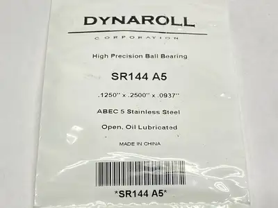 NEW DYNAROLL ABEC 5 HIGH PRECISION BALL BEARING 0.1250" X 0.2500" X 0.0937"