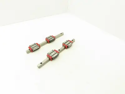 Schneeberger Linear Guide Bearing 2-Block Rail 15mm W 280mm Length Lot of 2