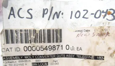 NEW TELEDYNE 102-043 MOLY CONVERTER GUTS ASSY. 102043