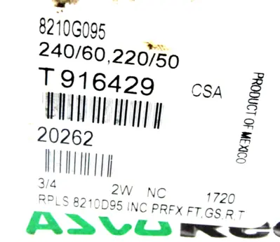 NEW ASCO 8210G095 SOLENOID VALVE