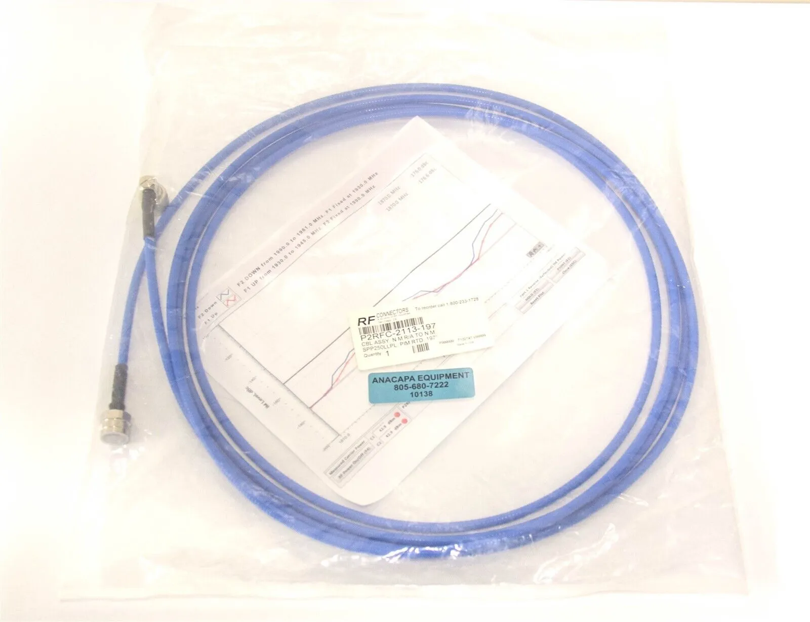 NEW RF Industries P2RFC-2113-197 SPP-250-LLPL