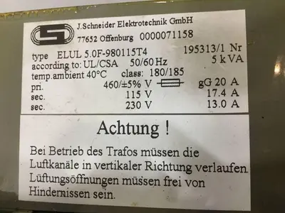 USED J SCHNEIDER ELUL 5.0F-980115T4