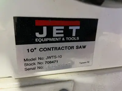 Used JET JWTS10 Woodworking Table Saws Ohio US | HGR 24 #1280482