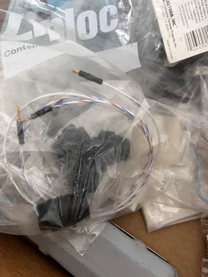 Box of Vintage and Modern Electronic Parts and Components Assortment