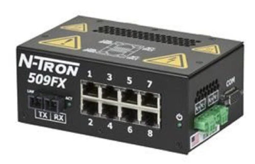 Red Lion 509FX-SC N-Tron 9-Pt Unmanaged Industrial Ethernet Switch, w/SC Connect [Refurbished]