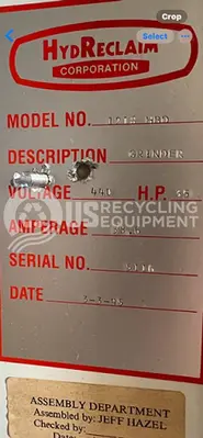 USED 1995 AEC TS-AEC-GR2 FILM GRINDER