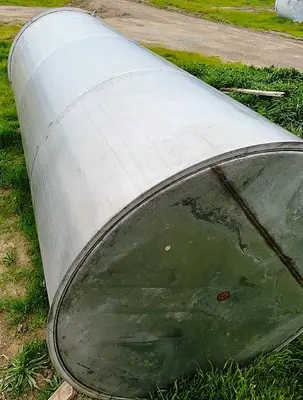 Tank, 2,400 Gallon, 304 Stainless Steel, 5'9" x 14', Single Wall #S745017