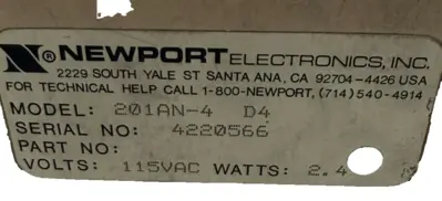 NEW NEWPORT ELECTRONICS 201AN-4 D4 DIGITAL PANEL VOLTMETER 115VAC 2.4W 201AN4