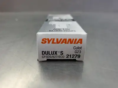 SYLVANIA CF5DS/827/ECO DULUX S COMPACT FLUORESCENT, 5W. 5E-19