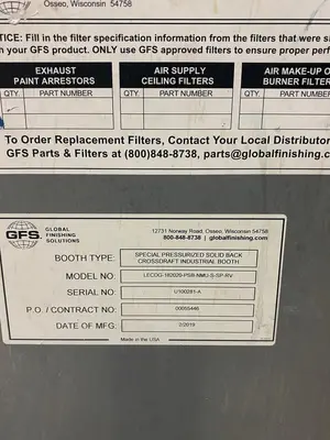 USED 2019 ABS/GFS BLAST ROOM