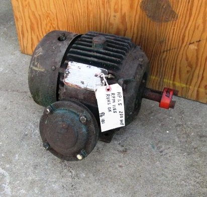 1.5 HP Reliance Electric Motor, 1155 rpm, Type P
