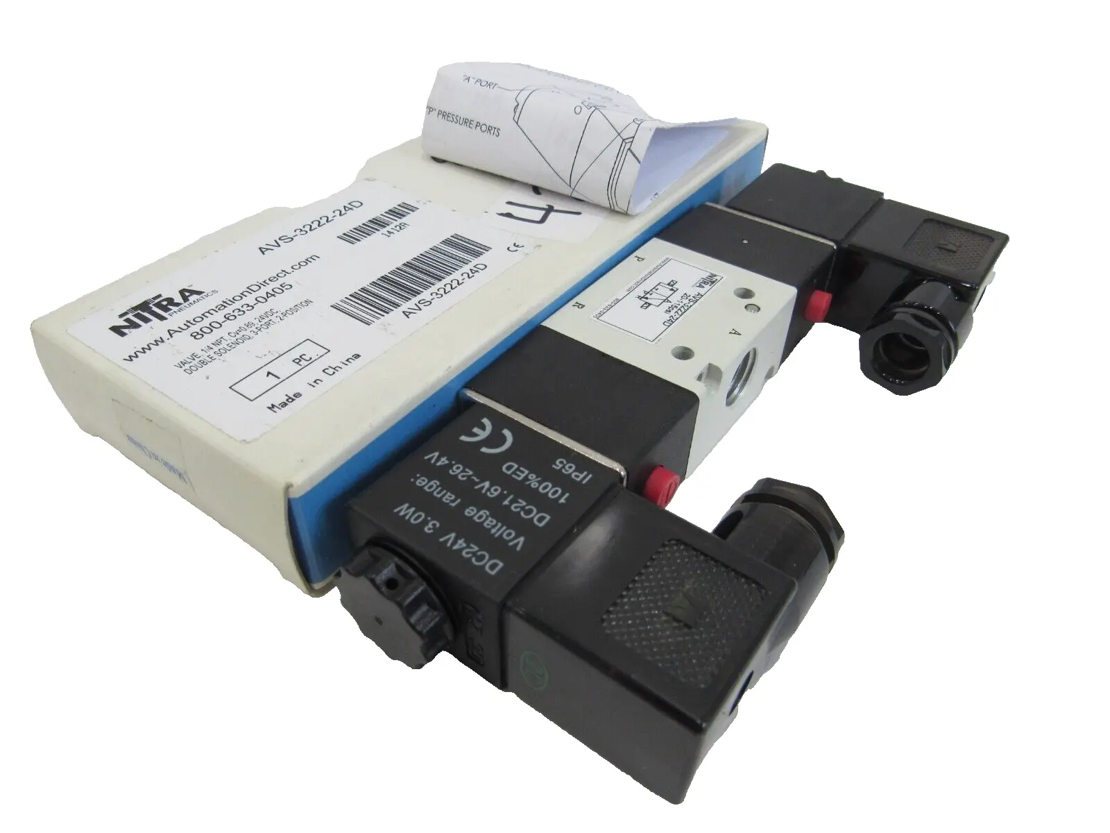 NEW AUTOMATION DIRECT AVS-3222-24D SOLENOID VALVE 20-115 PSI AVS322224D
