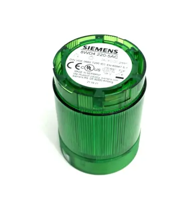 USED SIEMENS CONTINUOUS 50MM STEADY STACKLIGHT ELEMENT GREEN
