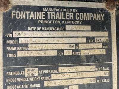 Used 1999 FONTAINE _UNKNOWN_ Low Bed Trailers Tennessee US | Moore Equipment #1517289