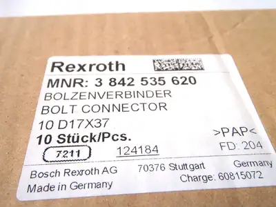 New | in-Stock BOSCH REXROTH D17 X 37 BOLT CONNECTOR BOLZENVERBINDER Bolts | Maverick Industrial Sales #1109323