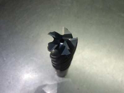 Kyocera/SGS 1" 5 Flute Coolant Thru Carbide CR Endmill .010" R 38885 (LOC2326)