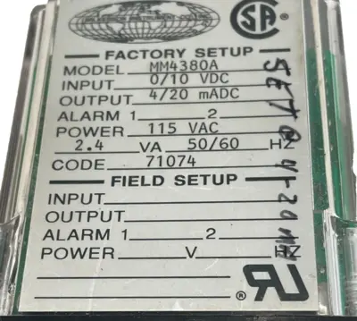 NEW WILKERSON MIGHTY MODULE MM4380A TRANSMITTER