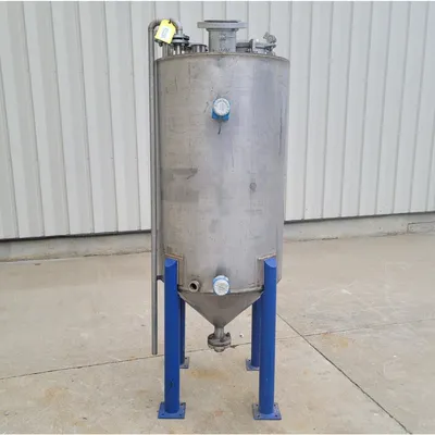 Used Stainless Steel 130 Gallon Cone Bottom Tank