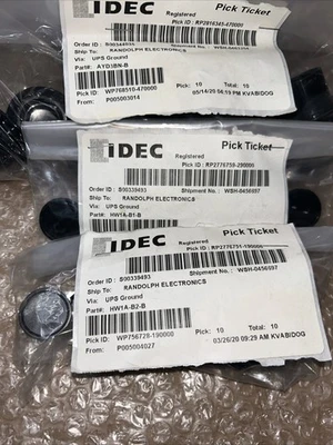 Large Lot of New various IDEC   Buttons & Caps See Photos + Warranty