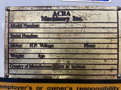 Used ACRA AM 2S Vertical Mills California US | Wheeler Machinery Sales #1553564