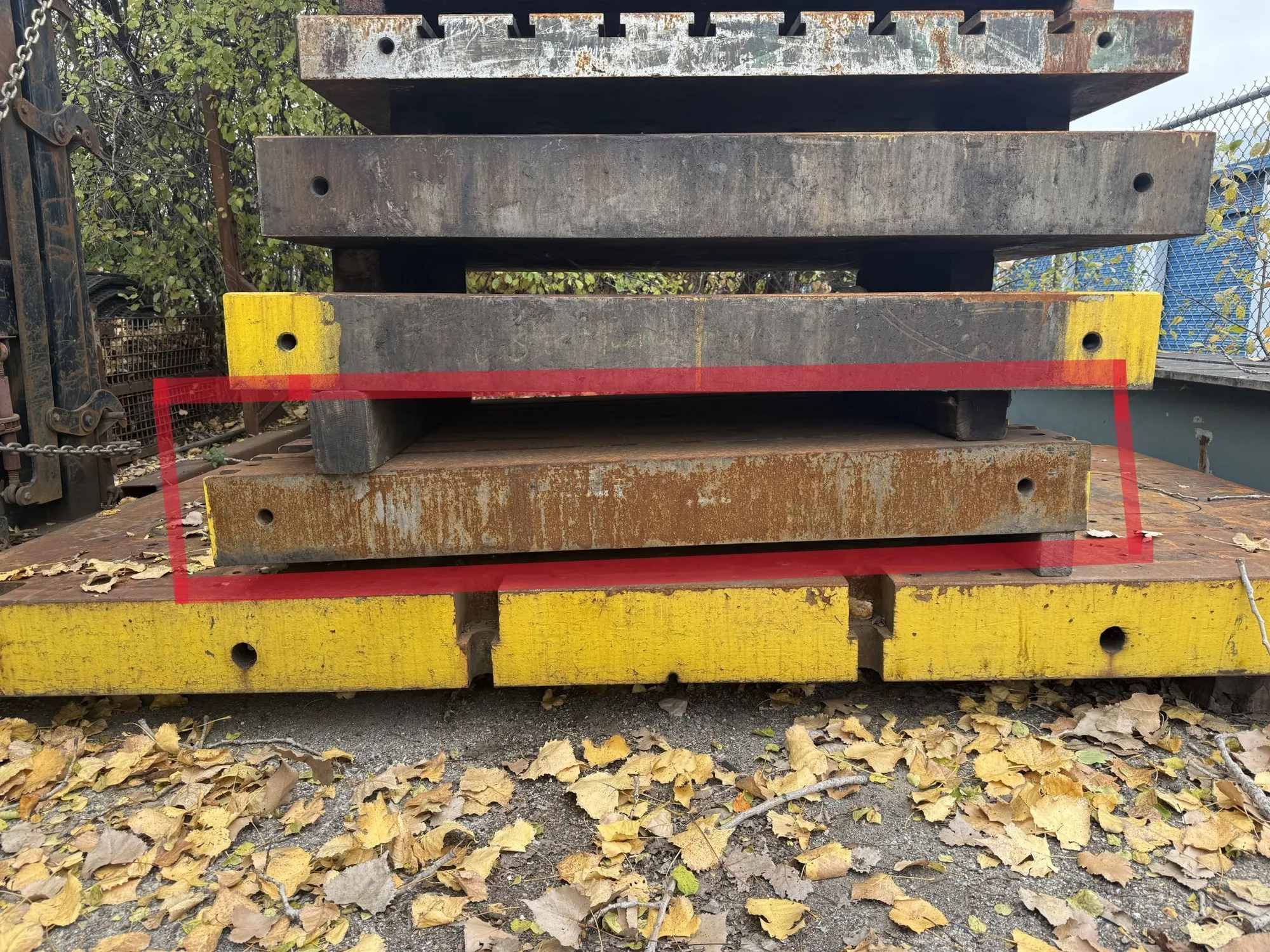 51" x 65" x 7" T-Slotted Bolster Plate