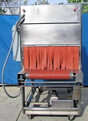 Commercial Stainless Steel Heat Shrink Tunnel 350°F Adjustable Speed Conveyor